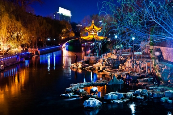 济南环城河夜景